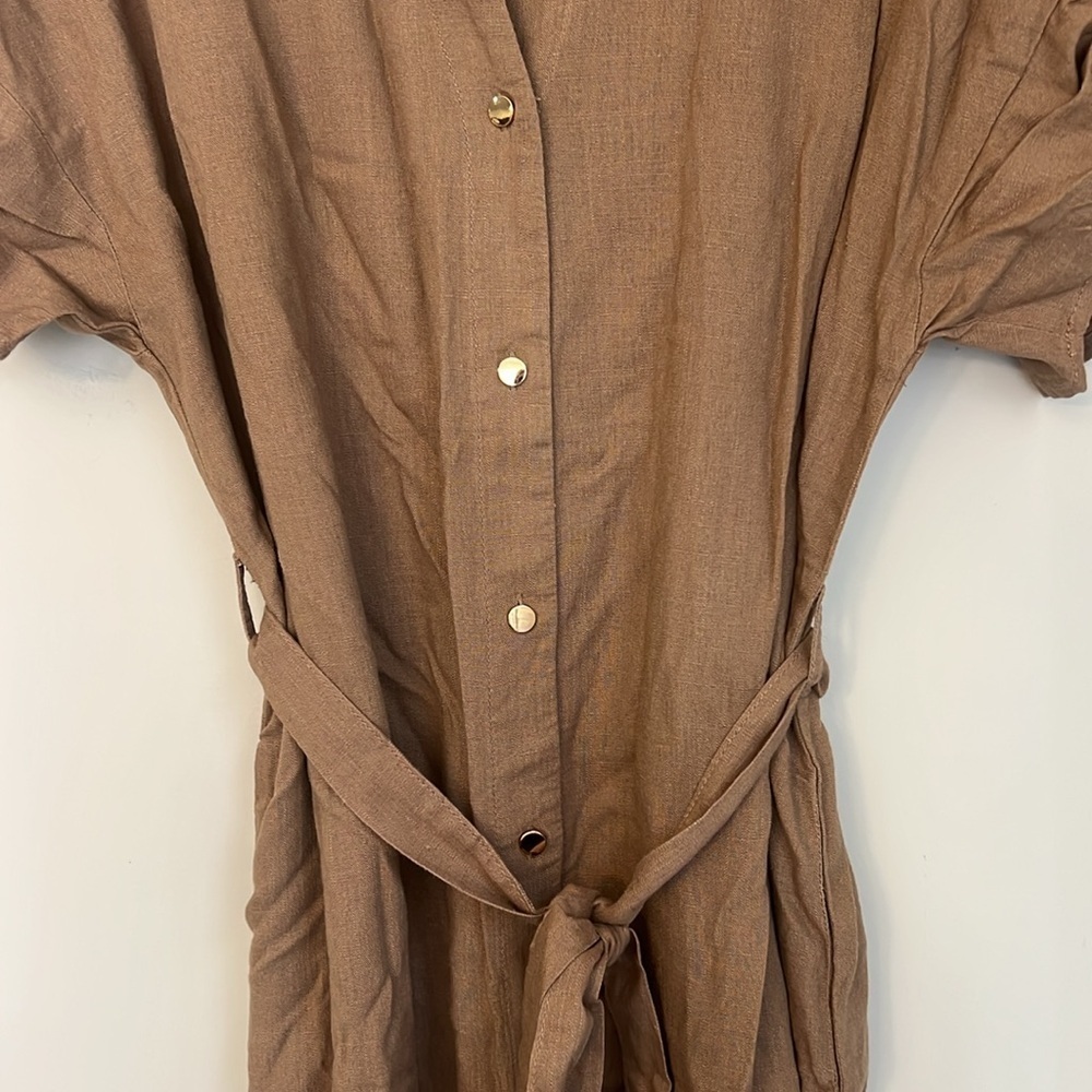 NWT Ricki’s Linen Shirtdress with Roll Sleeves - Picture 10 of 12